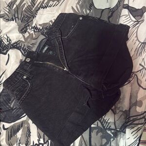 Black Denim Shorts